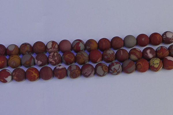 CNJ305 15.5 inches 14mm round matte noreena jasper beads wholesale