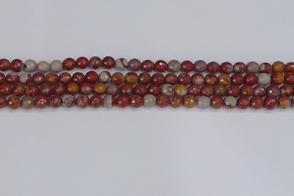 CNJ309 15.5 inches 6mm faceted round noreena jasper beads