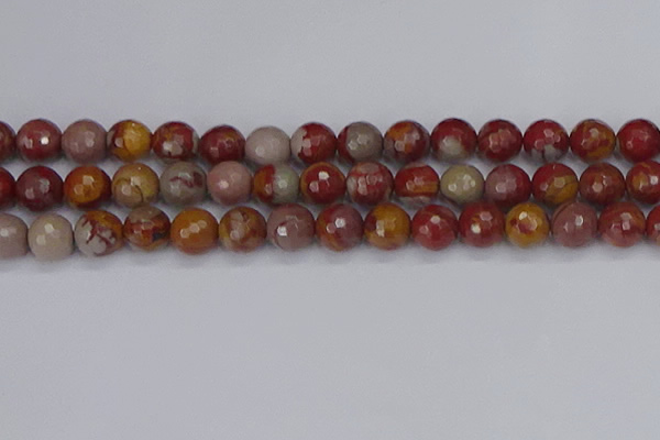 CNJ312 15.5 inches 12mm faceted round noreena jasper beads