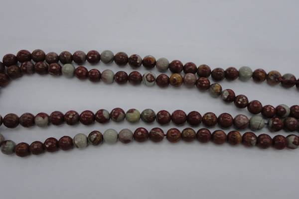 CNJ37 15.5 inches 8mm faceted round noreena jasper beads wholesale