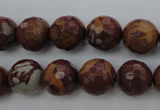 CNJ38 15.5 inches 12mm faceted round noreena jasper beads wholesale