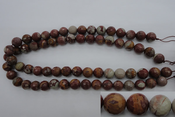 CNJ38 15.5 inches 12mm faceted round noreena jasper beads wholesale