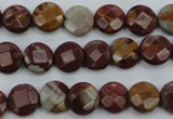 CNJ41 15.5 inches 10mm faceted coin noreena jasper beads