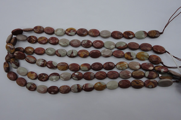 CNJ50 15.5 inches 10*14mm faceted oval noreena jasper beads