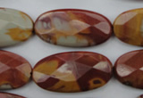 CNJ51 15.5 inches 15*30mm faceted oval noreena jasper beads