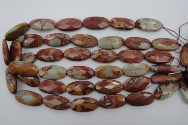 CNJ51 15.5 inches 15*30mm faceted oval noreena jasper beads