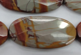 CNJ53 15.5 inches 25*50mm faceted oval noreena jasper beads