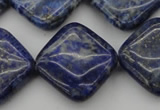 CNL1136 15.5 inches 20*20mm diamond lapis lazuli gemstone beads