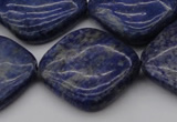 CNL1137 15.5 inches 25*25mm diamond lapis lazuli gemstone beads