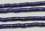 CNL1269 15.5 inches 3*6mm tube natural lapis lazuli beads