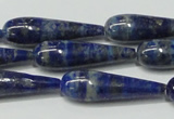 CNL1271 15.5 inches 10*35mm teardrop natural lapis lazuli beads