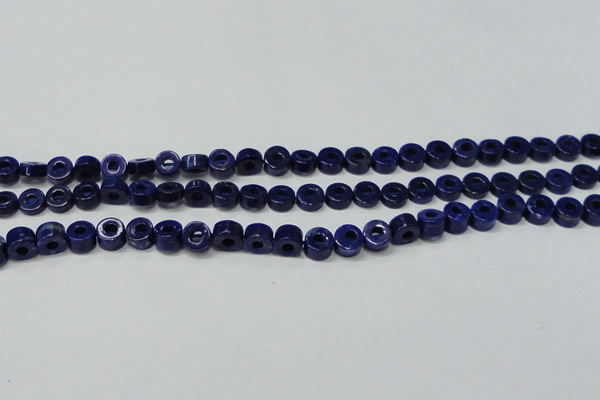 CNL1307 15.5 inches 8mm donut natural lapis lazuli beads