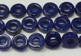 CNL1308 15.5 inches 10mm donut natural lapis lazuli beads