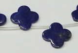 CNL1316 Top drilled 19mm flower natural lapis lazuli beads