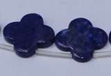 CNL1317 Top drilled 24mm flower natural lapis lazuli beads