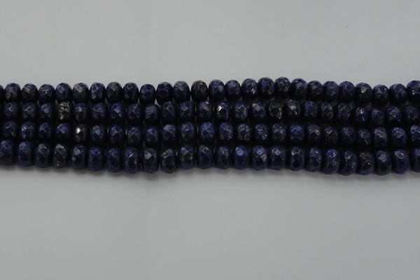 CNL1403 15.5 inches 5*8mm faceted rondelle lapis lazuli beads