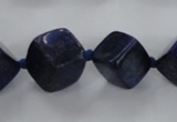 CNL1517 15.5 inches 8*8mm - 18*18mm cube lapis lazuli gemstone beads