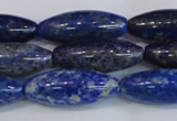 CNL1601 15.5 inches 12*30mm rice lapis lazuli gemstone beads