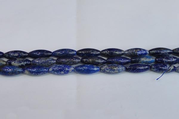 CNL1601 15.5 inches 12*30mm rice lapis lazuli gemstone beads