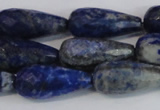 CNL1607 15.5 inches 12*25mm faceted teardrop lapis lazuli beads