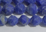 CNL1667 15.5 inches 10mm faceted nuggets matte lapis lazuli beads