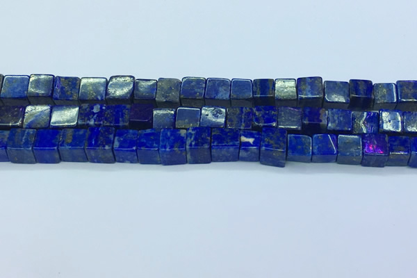 CNL1674 15.5 inches 7*7mm cube lapis lazuli gemstone beads