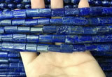 CNL1681 15.5 inches 10*13mm - 10*15mm flat tube lapis lazuli beads