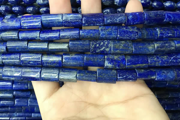 CNL1681 15.5 inches 10*13mm - 10*15mm flat tube lapis lazuli beads