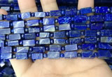 CNL1689 4mm round & 5*10mm - 6*12mm cuboid lapis lazuli beads