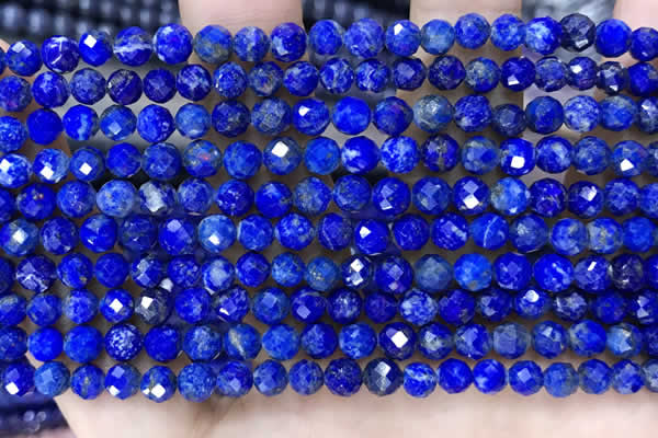 CNL1715 15.5 inches 5mm faceted round lapis lazuli beads