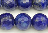 CNL1737 15 inches 10mm faceted round lapis lazuli beads