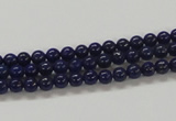 CNL204 15.5 inches 4mm round natural lapis lazuli beads wholesale