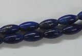 CNL235 15.5 inches 6*12mm rice natural lapis lazuli beads wholesale