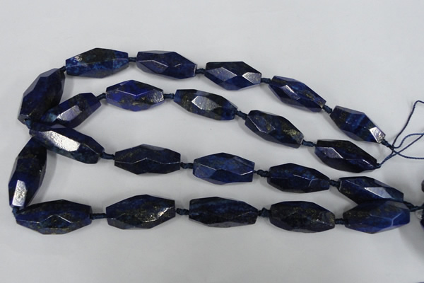 CNL443 15.5 inches 13*30mm faceted nuggets natural lapis lazuli beads