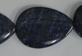 CNL507 15.5 inches 25*35mm flat teardrop natural lapis lazuli beads