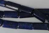 CNL541 15.5 inches 8*16mm flat tube natural lapis lazuli gemstone beads