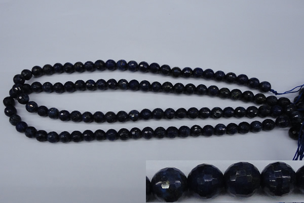 CNL602 15.5 inches 8mm faceted round natural lapis lazuli gemstone beads