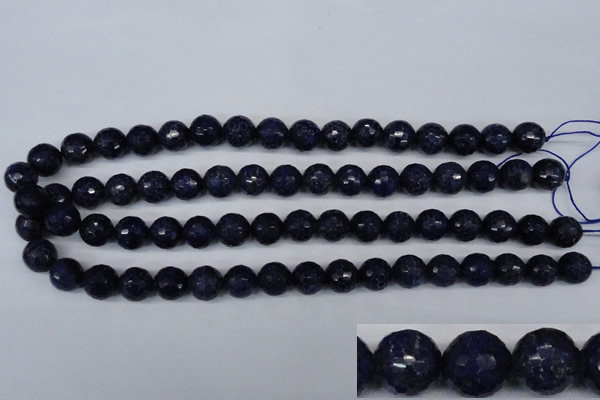 CNL604 15.5 inches 12mm faceted round natural lapis lazuli gemstone beads