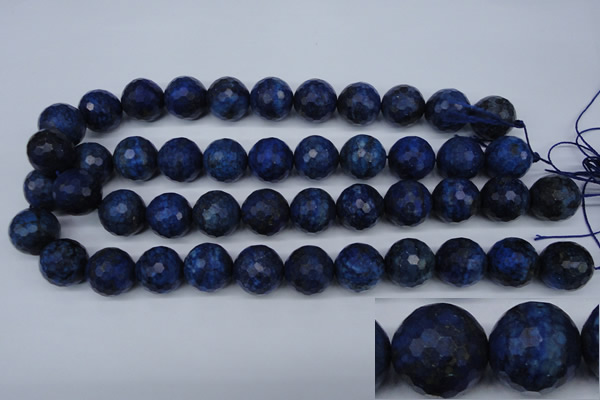 CNL607 15.5 inches 18mm faceted round natural lapis lazuli gemstone beads