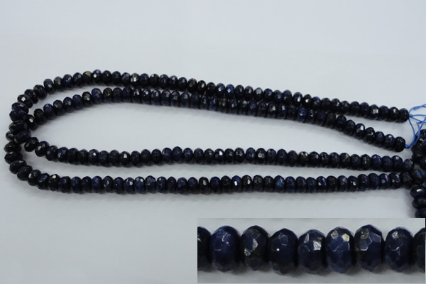 CNL872 15.5 inches 5*8mm faceted rondelle natural lapis lazuli beads