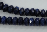 CNL873 15.5 inches 6*10mm faceted rondelle natural lapis lazuli beads