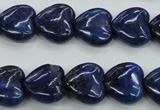 CNL934 15.5 inches 15*15mm heart natural lapis lazuli gemstone beads