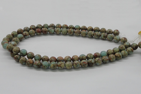 CNS02 16 inches 10mm round natural serpentine jasper beads wholesale