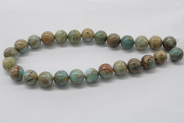 CNS04 16 inches 16mm round natural serpentine jasper beads wholesale