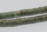 CNS07 16 inches 6*8mm cylinder natural serpentine jasper beads