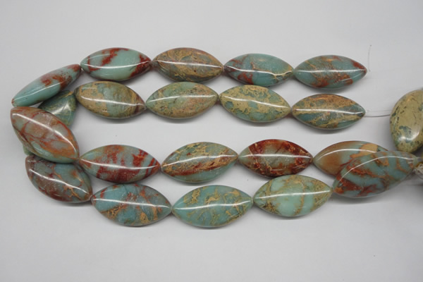 CNS100 15.5 inches 20*40mm marquise natural serpentine jasper beads