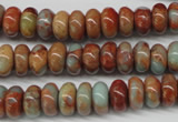 CNS130 15.5 inches 6*10mm rondelle natural serpentine jasper beads