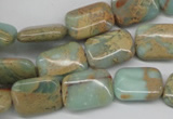 CNS146 15.5 inches 12*16mm rectangle natural serpentine jasper beads