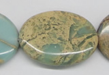 CNS170 15.5 inches 30*40mm oval natural serpentine jasper beads