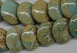 CNS175 15.5 inches 18mm flat round natural serpentine jasper beads